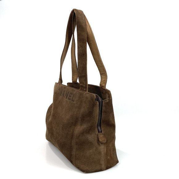 CHANEL Handbag tote CC suede brown - Picture 2 of 14